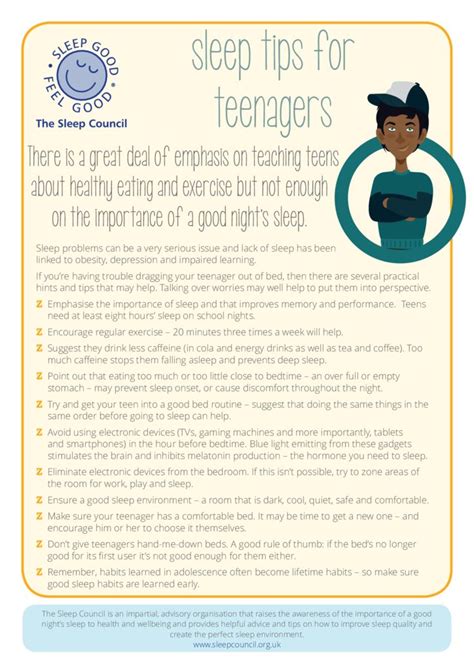 SLEEP-TIPS-FOR-TEENAGERS - Carmarthenshire Family Information Service