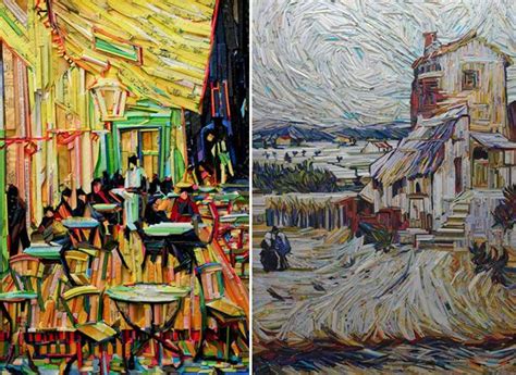 Van Gogh's Brushstrokes Reproduced with Blocks of Wood - Neatorama