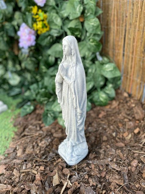 Stone Virgin Mary Statue Concrete Blessed Mother Mary Figure | Etsy