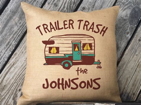 Personalized Trailer Trash Travel Trailer Decor Vintage