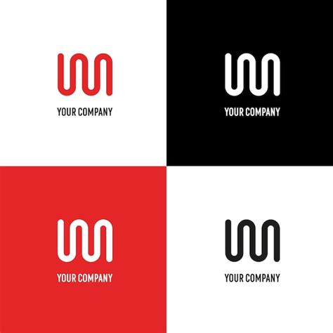 Premium Vector | Company logo red minimalism