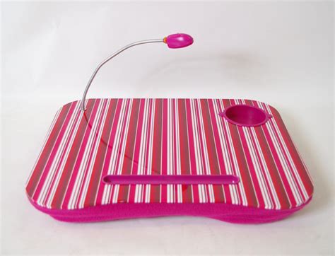 LAPTOP CUSHION PORTABLE READING LAP TOP TRAY TABLE WITH 5 LED LIGHT & CUP HOLDER