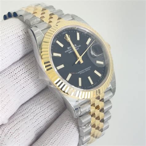 Rolex Datejust 41 mm Fluted Bezel Black Dial Jubilee Bracelet... for ...