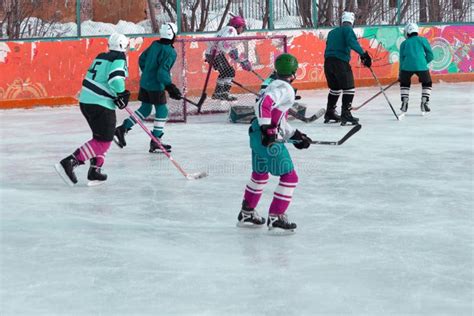 The Ice Hockey World Championship Match between the Teams . Stock Image ...