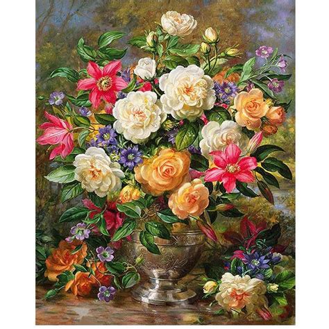 Stunning Flowers - DIY Painting By Numbers Kit – Paint Number Shop