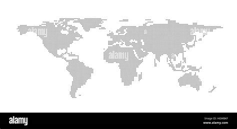 Dotted World Map Stock Vector Image & Art - Alamy