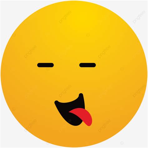 Yellow Circle Emoji Sticking Out Tongue Expression Vector, Yellow Circle Emoji, Sticking Out ...