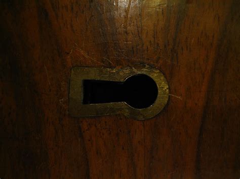 Free picture: small, cupboard, door, lock, old, metal, red, wood