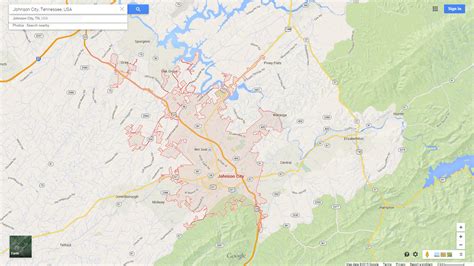 Johnson City Tennessee Map - United States