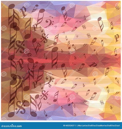Vintage Music Notes Background Stock Vector - Illustration of mosaic, element: 60252637
