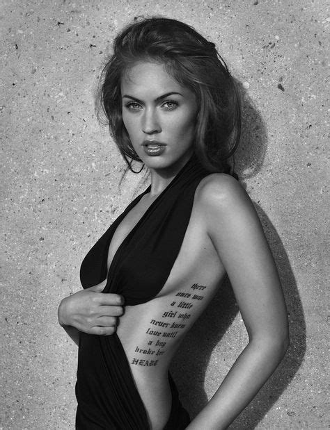 Megan Fox | Celebrity tattoos women, Megan fox tattoo, Side tattoo