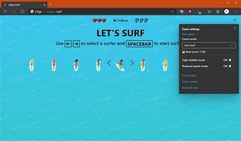 How to Play the Hidden Surfing Game in Microsoft Edge