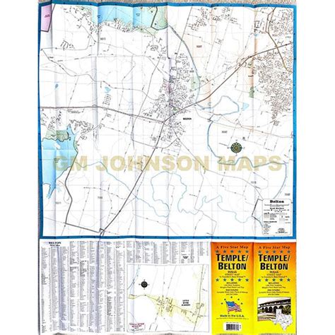 Temple / Belton, Texas Street Map - GM Johnson Maps