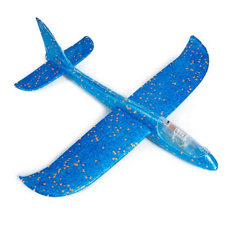 LED Foam Glider Plane for 3-8 Years Kids, Large Outdoor Flying Toy, Flight Mode Airplane ...