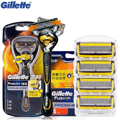 Gillette Fusion Proshield Shaving Razor Blades For Men Beard Removal ...