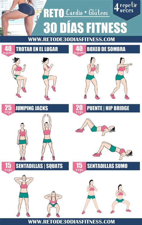 Rutina para bajar de peso y aumentar glúteos | Workouts Fitness | RETO FITNESS