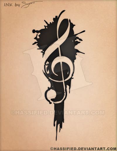 Treble Clef Tattoo by hassified on DeviantArt