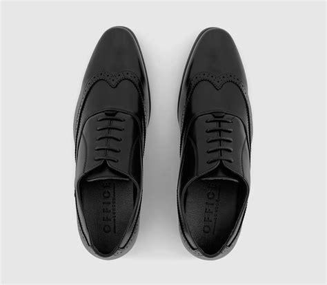 OFFICE Martel Wingtip Oxford Shoes Black - Men’s Smart Shoes