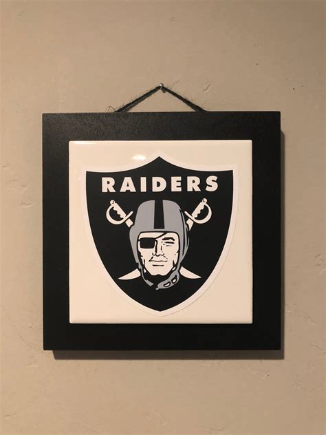 Las Vegas Raiders Decor Raiders Ceramic Tile Sign Father's Day Gift - Etsy