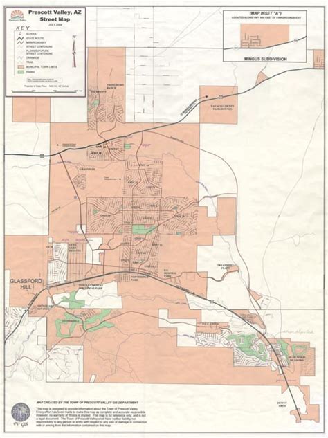 Map 70 -- Prescott Valley Street Map, Arizona