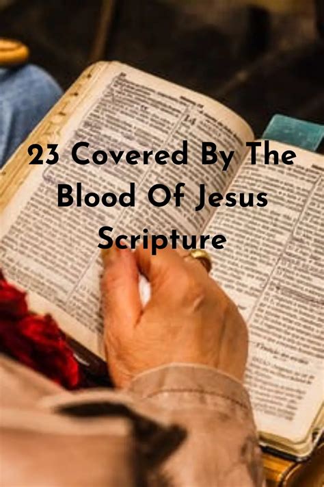 23 Covered By The Blood Of Jesus Scripture - Faith Victorious