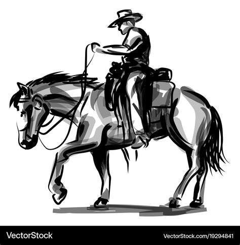 How To Draw A Cowboy On A Horse