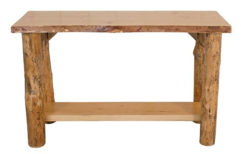 Rustic Red Pine Sofa Table - Best Craft Furniture