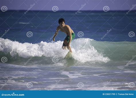 Man surfing in hawaii stock image. Image of athletic - 23021799