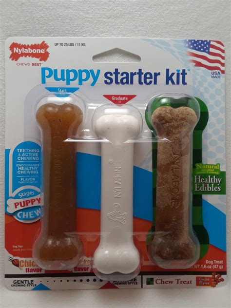 Nylabone Puppy Starter Kit Dog Chew Toys & Treats - Pets n Families