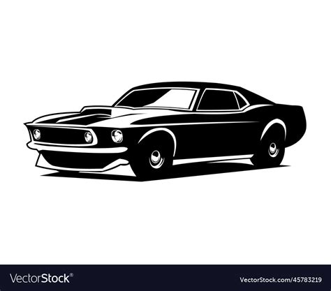 Isolated car ford mustang 429 Royalty Free Vector Image