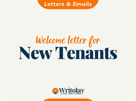 Tenant Welcome Letter Template