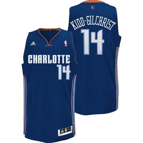 adidas Michael Kidd-Gilchrist Charlotte Bobcats Youth Navy Blue Swingman Jersey