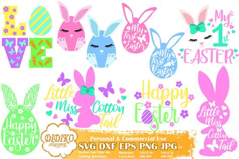 Easter Bundle SVG, Easter Bunny SVG File for Cricut - DIDIKO designs