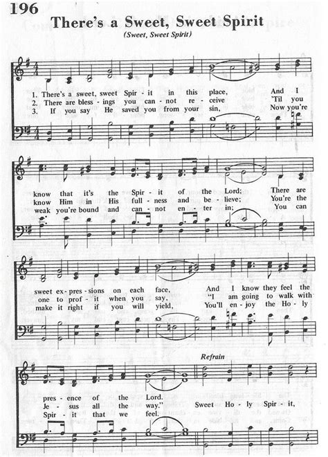 Theres A Sweet Spirit (HYMN) SATB - Page 1 of 2