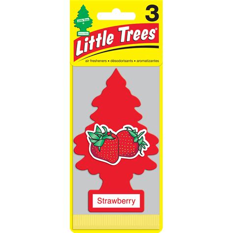 Little Trees Air Freshener Strawberry Fragrance 3-Pack - Walmart.com ...