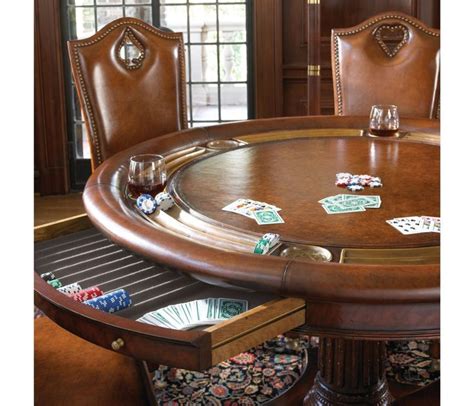 Poker table, Round poker table, Game room decor