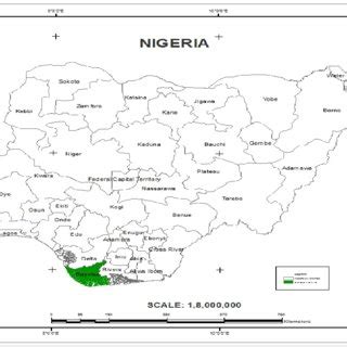 Map of Nigeria showing Bayelsa State | Download Scientific Diagram