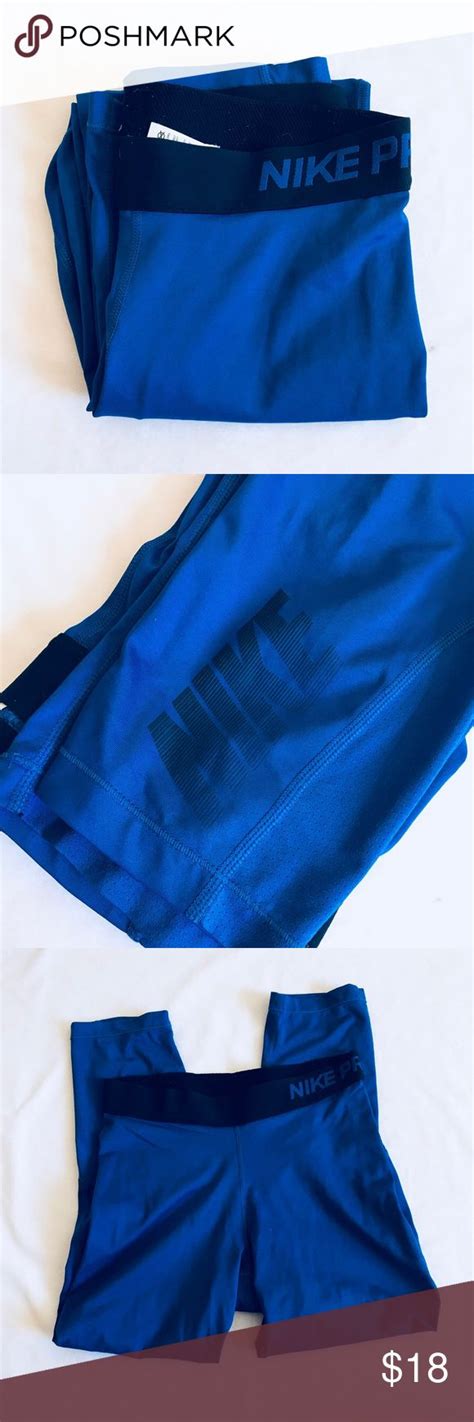 NIKE PRO BLUE YOGA STRETCH WORKOUT LEGGINGS PANTS | Leggings are not pants, Workout leggings ...