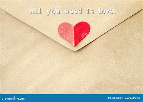 All You Need Is Love On The Love Letter. Stock Photo - Image of drawing ...