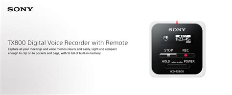 Amazon.com: Sony TX800 Digital Voice Recorder with Remote (ICD-TX800/W ...