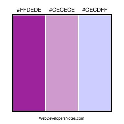 Colour combinations for web sites