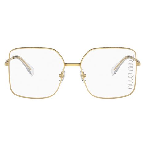 Miu Miu - Miu Miu Eyewear Collection Sunglasses - Square - Gold Blue ...