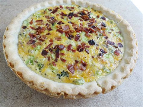 Broccoli Bacon Quiche With Cheese - Savory With Soul