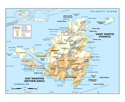 Maps of Saint Martin | Collection of maps of Saint Martin | North America | Mapsland | Maps of ...