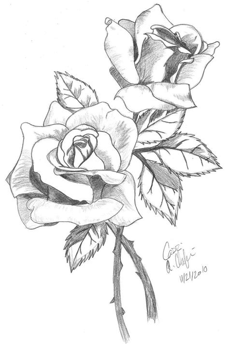 Simple Rose Bud Drawing at GetDrawings | Free download