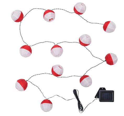 IKEA Solvinden 12 LIGHT CHAIN LED INDOOR OUTDOOR Red White Holiday Solar Fairy Lights Xmas