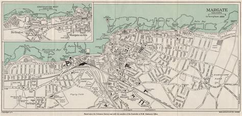 Margate; Inset map of Birchington Ward Lock & Co Kent,Ward Lock | Barnebys