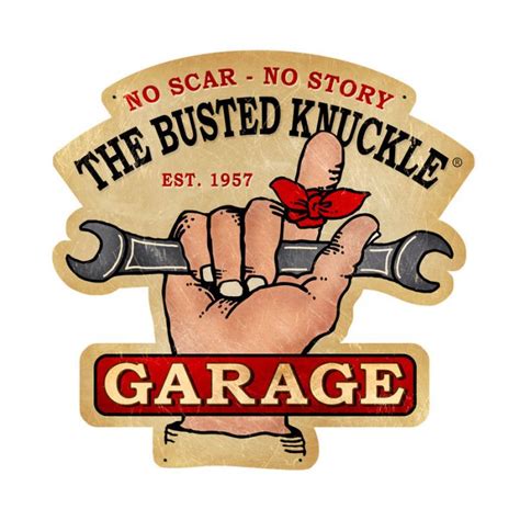 Busted Knuckle Garage Sign - GA18830 | Garage Art™