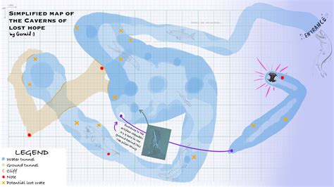 Simplified map of the Caverns of Lost Hope I’ve decided to make for any confused players :] : r/ARK