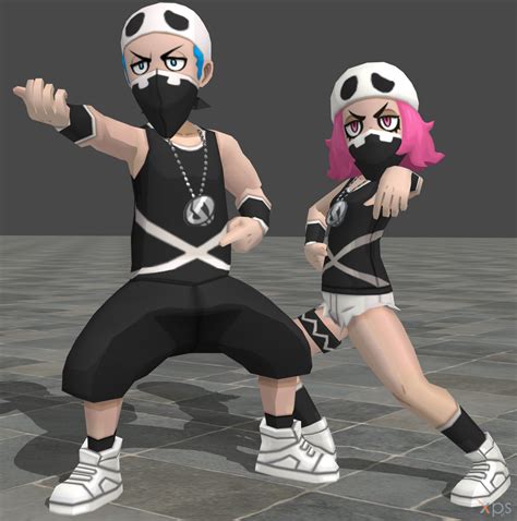 XPS Pokemon Sun and Moon Team Skull Grunts by SporemanJake on DeviantArt